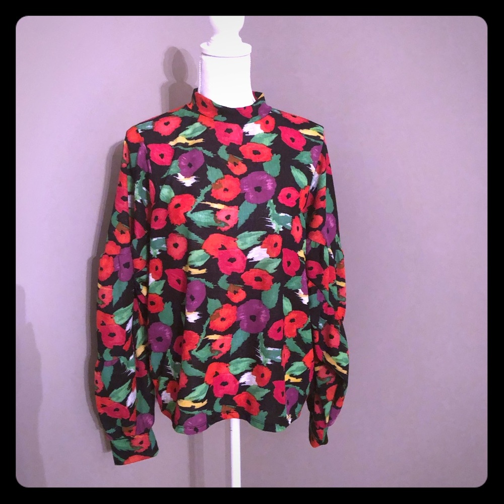 Zara Colorful Blouse - Balloon Sleeves
